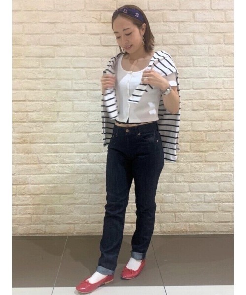 GAP（ギャップ）の「モダン UネックTシャツ（Tシャツ/カットソー・レディース・ライラック/ホワイト/ブラック/ブルー・XXS/L/XL/S/XS/M）」の13枚目の写真