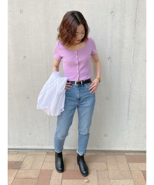 GAP（ギャップ）の「モダン UネックTシャツ（Tシャツ/カットソー・レディース・ライラック/ホワイト/ブラック/ブルー・XXS/L/XL/S/XS/M）」の14枚目の写真