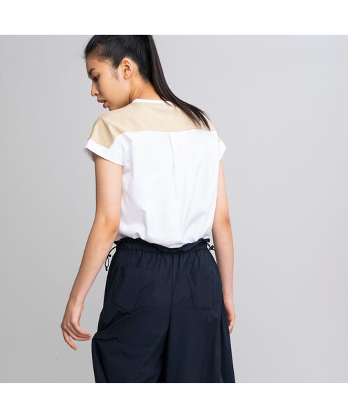 AIGLE(エーグル)の「吸水速乾 フレンチスリーブ Tシャツ(Tシャツ/カットソー・レディース・ホワイト/ミント/ダークネイビー・S/M/L)」の10枚目の写真