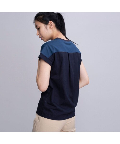 AIGLE(エーグル)の「吸水速乾 フレンチスリーブ Tシャツ(Tシャツ/カットソー・レディース・ホワイト/ミント/ダークネイビー・S/M/L)」の18枚目の写真