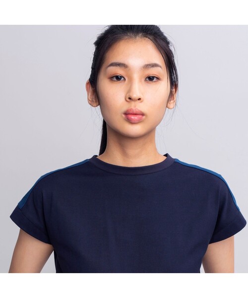 AIGLE(エーグル)の「吸水速乾 フレンチスリーブ Tシャツ(Tシャツ/カットソー・レディース・ホワイト/ミント/ダークネイビー・S/M/L)」の19枚目の写真