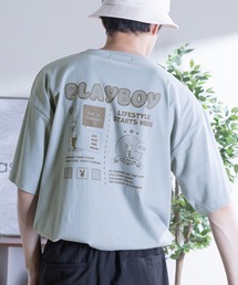 【PLAYBOY/プレイボーイ】レトロ&コミックイラスト半袖Tシャツ/バックプリント/ビッグシルエット/ユニセックス