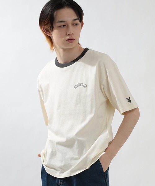 PLAYBOY(プレイボーイ)の「【PLAYBOY/プレイボーイ】レトロ&コミックイラスト半袖Tシャツ/バックプリント/ビッグシルエット/ユニセックス(Tシャツ/カットソー・メンズ・ブラック/グリーン/オフホワイト/ライトブルー/ホワイト系その他/ホワイト・L/M)」の11枚目の写真