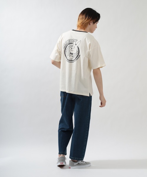 PLAYBOY(プレイボーイ)の「【PLAYBOY/プレイボーイ】レトロ&コミックイラスト半袖Tシャツ/バックプリント/ビッグシルエット/ユニセックス(Tシャツ/カットソー・メンズ・ブラック/グリーン/オフホワイト/ライトブルー/ホワイト系その他/ホワイト・L/M)」の14枚目の写真