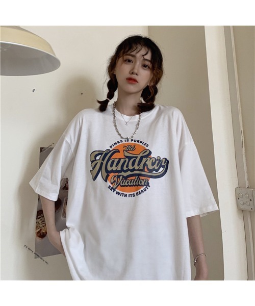 韓国ファッション●ロゴTシャツ●2色●追跡送料込 SALE／◇スプレーロゴ Tシャツ◇gt-6592-242 | 1111clothing