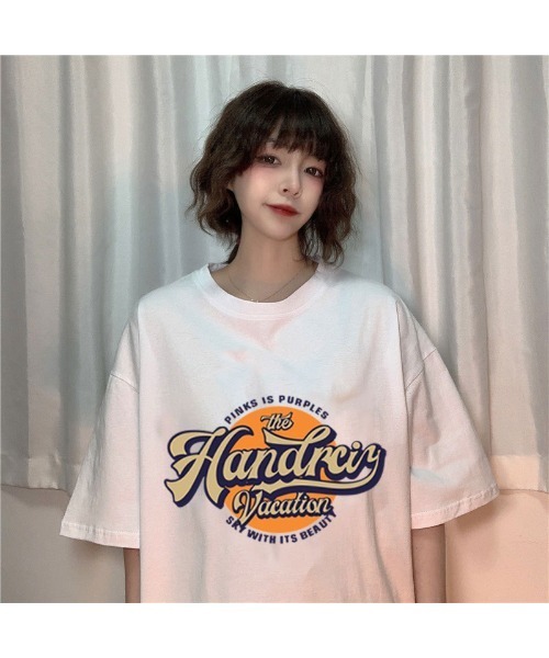 セール】ビッグシルエット サークル カレッジロゴ 韓国 ストリート y2k