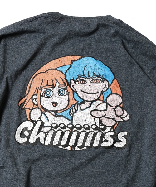 らぶしっく SPINNS コラボ トップス ロンT ネイビー SPINNS（スピンズ）の「【こちゃにカップル×SPINNSコラボ