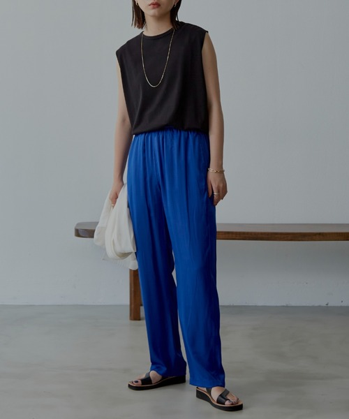 Aunt Marie's(アントマリーズ)の「裾ラウンドスリットノースリーブTシャツ / カットソー(Tシャツ/カットソー・レディース・ホワイト/ブラック/ネイビー・FREE)」の18枚目の写真