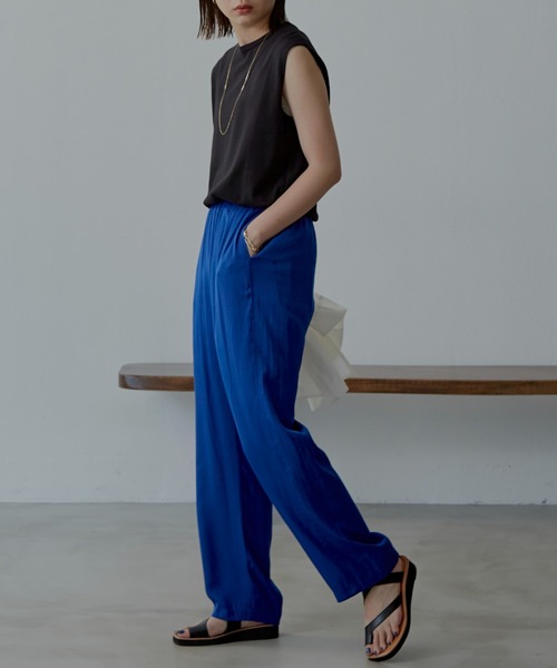 Aunt Marie's(アントマリーズ)の「裾ラウンドスリットノースリーブTシャツ / カットソー(Tシャツ/カットソー・レディース・ホワイト/ブラック/ネイビー・FREE)」の19枚目の写真