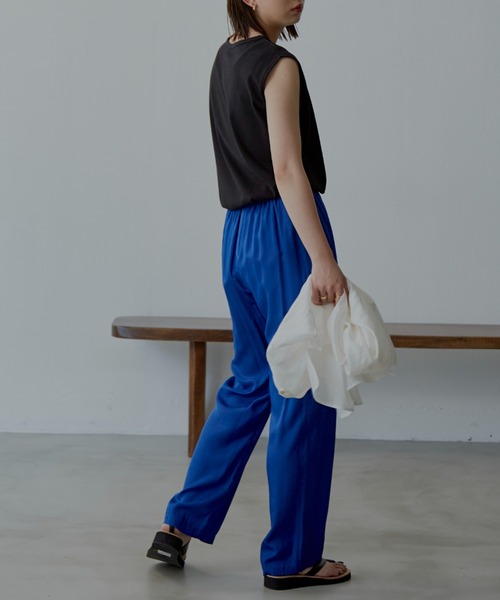 Aunt Marie's(アントマリーズ)の「裾ラウンドスリットノースリーブTシャツ / カットソー(Tシャツ/カットソー・レディース・ホワイト/ブラック/ネイビー・FREE)」の21枚目の写真