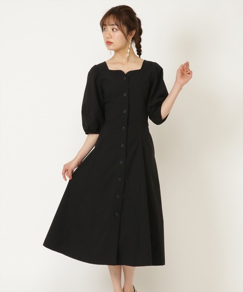 WILLSELECTION（ウィルセレクション）の「タイプライターボリュームスリーブワンピース（ワンピース・レディース・ブラック/ベージュ/ミント・SMALL/MEDIUM）」の2枚目の写真