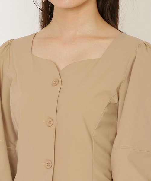 WILLSELECTION（ウィルセレクション）の「タイプライターボリュームスリーブワンピース（ワンピース・レディース・ブラック/ベージュ/ミント・SMALL/MEDIUM）」の20枚目の写真