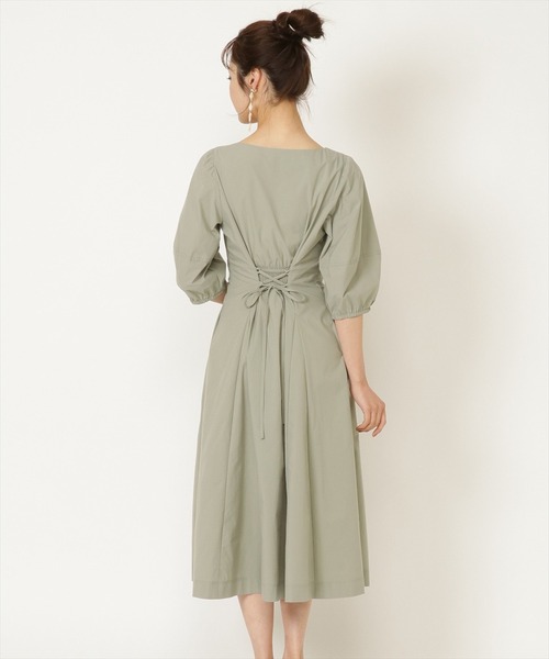 WILLSELECTION（ウィルセレクション）の「タイプライターボリュームスリーブワンピース（ワンピース・レディース・ブラック/ベージュ/ミント・SMALL/MEDIUM）」の19枚目の写真