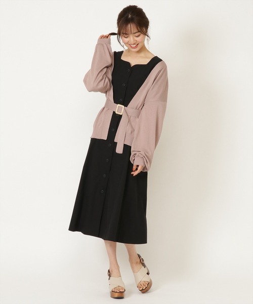 WILLSELECTION（ウィルセレクション）の「タイプライターボリュームスリーブワンピース（ワンピース・レディース・ブラック/ベージュ/ミント・SMALL/MEDIUM）」の12枚目の写真