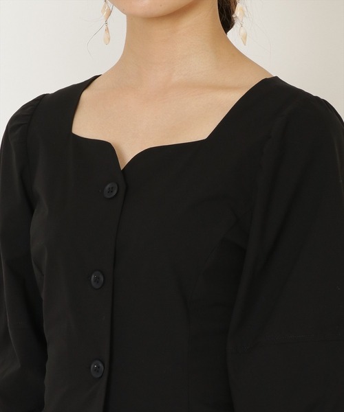 WILLSELECTION（ウィルセレクション）の「タイプライターボリュームスリーブワンピース（ワンピース・レディース・ブラック/ベージュ/ミント・SMALL/MEDIUM）」の18枚目の写真