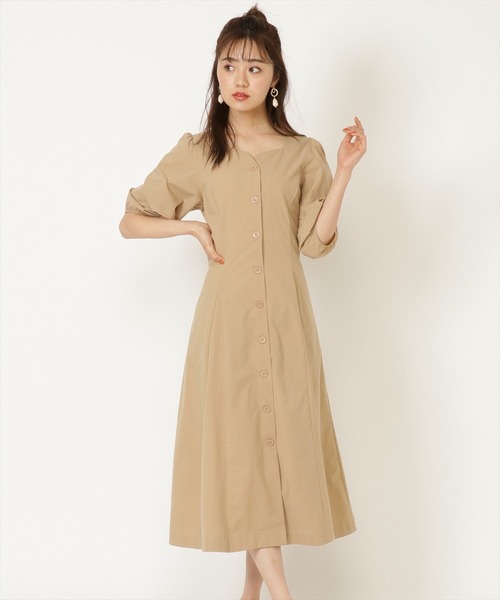 WILLSELECTION（ウィルセレクション）の「タイプライターボリュームスリーブワンピース（ワンピース・レディース・ブラック/ベージュ/ミント・SMALL/MEDIUM）」の5枚目の写真