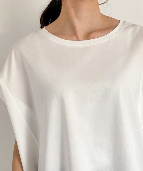 ottilie（オティーリエ）の「切替デザインプルオーバー（Tシャツ/カットソー・レディース・オフホワイト/ブラック/チャコールグレー・FREE）」の16枚目の写真