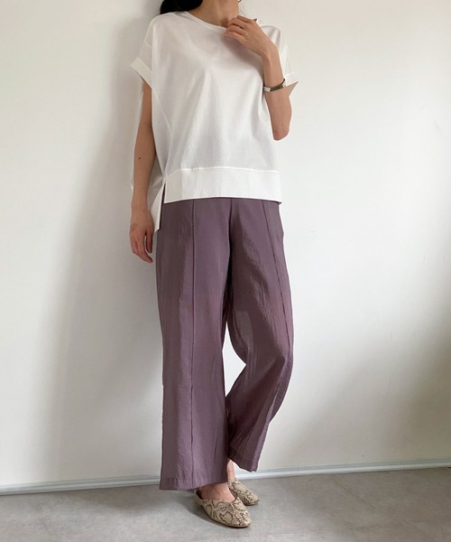 ottilie（オティーリエ）の「切替デザインプルオーバー（Tシャツ/カットソー・レディース・オフホワイト/ブラック/チャコールグレー・FREE）」の22枚目の写真