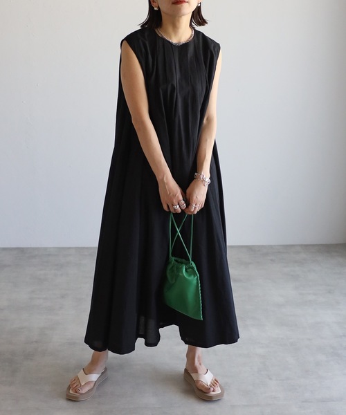 ap retro(アプレトロ)の「インド綿ボリュームフレアロングワンピース【ZOZO限定アイテム】(ワンピース・レディース・ブラック/ブラウン/オレンジ・FREE)」の17枚目の写真