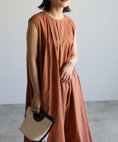 セール】インド綿ボリュームフレアロングワンピース【ZOZO限定アイテム