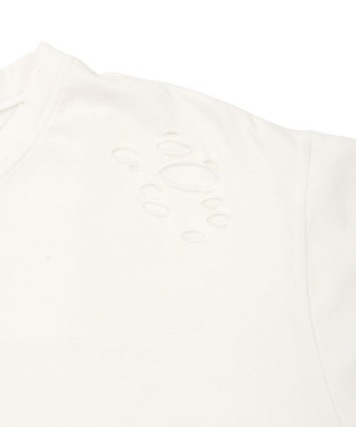 PUNYUS（プニュズ）の「クラッシュＴシャツ（Tシャツ/カットソー・レディース・ホワイト/ブラック/グリーン・3/4）」の9枚目の写真