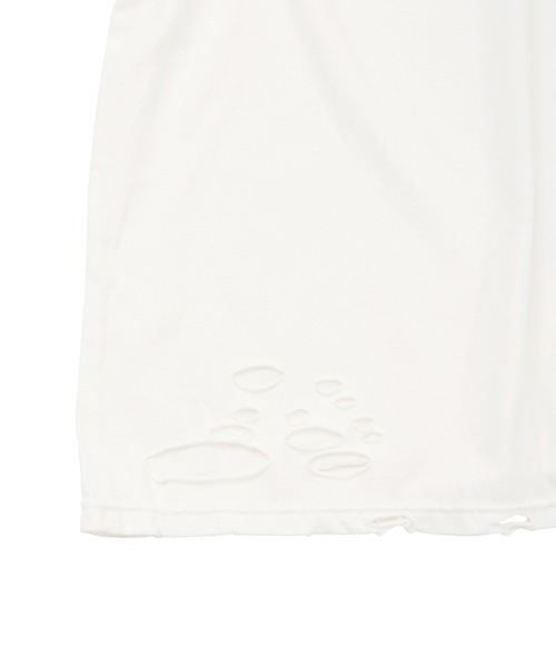 PUNYUS（プニュズ）の「クラッシュＴシャツ（Tシャツ/カットソー・レディース・ホワイト/ブラック/グリーン・3/4）」の11枚目の写真