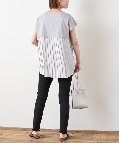 CIAOPANIC TYPY（チャオパニックティピー）の「ひんやり裾フリンジデニムレギパン（デニムパンツ・レディース・ブラック/サックスブルー/ネイビー・SMALL/MEDIUM/LARGE/X-LARGE）」の4枚目の写真