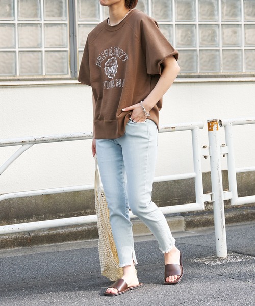 CIAOPANIC TYPY（チャオパニックティピー）の「ひんやり裾フリンジデニムレギパン（デニムパンツ・レディース・ブラック/サックスブルー/ネイビー・SMALL/MEDIUM/LARGE/X-LARGE）」の18枚目の写真