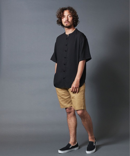 THE TWENTYSEVEN（ザ トゥエンティーセブン）の「The TWENTYSEVEN:チャイナシャツショートスリーブ（シャツ/ブラウス・メンズ・ホワイト/ブラック/ベージュ・M/L）」の15枚目の写真