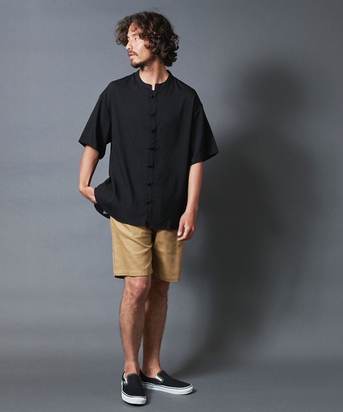 THE TWENTYSEVEN（ザ トゥエンティーセブン）の「The TWENTYSEVEN:チャイナシャツショートスリーブ（シャツ/ブラウス・メンズ・ホワイト/ブラック/ベージュ・M/L）」の13枚目の写真