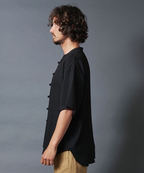 THE TWENTYSEVEN（ザ トゥエンティーセブン）の「The TWENTYSEVEN:チャイナシャツショートスリーブ（シャツ/ブラウス・メンズ・ホワイト/ブラック/ベージュ・M/L）」の8枚目の写真