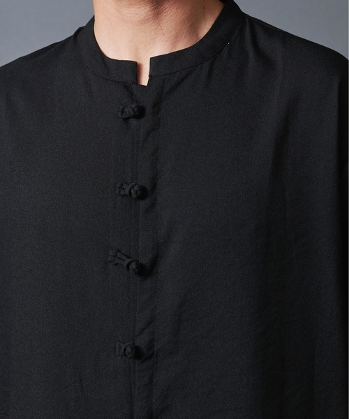 THE TWENTYSEVEN（ザ トゥエンティーセブン）の「The TWENTYSEVEN:チャイナシャツショートスリーブ（シャツ/ブラウス・メンズ・ホワイト/ブラック/ベージュ・M/L）」の4枚目の写真