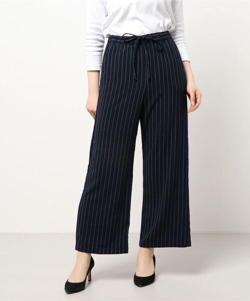 RAG MACHINE(ラグマシーン)の「【RAG MACHINE】「nobee」 楽伸びSUMMERワイドパンツ(その他パンツ・レディース・ネイビー×ホワイト/ベージュ/ブラック×ホワイト・M/S/L)」の16枚目の写真