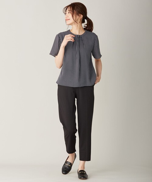 J.PRESS(ジェイプレス)の「【イージーケア】スクエアドット カットソー(Tシャツ/カットソー・レディース・ホワイト系5/ネイビー系5・T13/T15)」の8枚目の写真