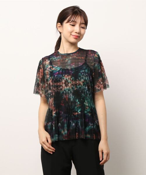 Desigual(デシグアル)の「タイダイ柄 メッシュTシャツ FLORENCE NIGHTINGALE(Tシャツ/カットソー・レディース・グリーン・L/S/SS/2L/M)」の10枚目の写真