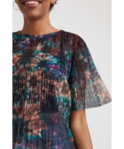 Desigual(デシグアル)の「タイダイ柄 メッシュTシャツ FLORENCE NIGHTINGALE(Tシャツ/カットソー・レディース・グリーン・L/S/SS/2L/M)」の7枚目の写真