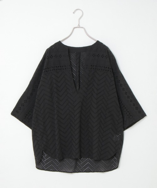 【値下げ】Mystrada レースブラウス 33119440 ブラック サイズ：36 (なんばウォーク2号店) セール】ブロックレースシャツ（シャツ/ブラウス）｜CORNERS