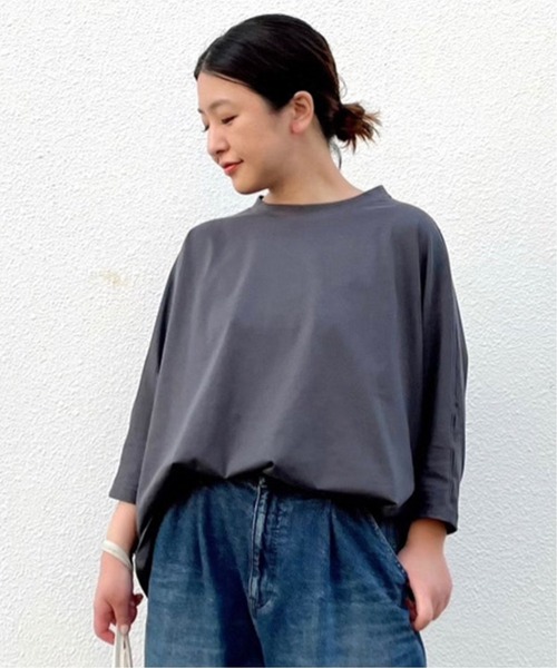 JOURNAL STANDARD LUXE（ジャーナルスタンダード　ラックス）の「スワイテンジク ドルマンプルオーバー◆２（Tシャツ/カットソー・レディース・チャコールグレー/ライトグレー/ブラック・FREE）」の2枚目の写真
