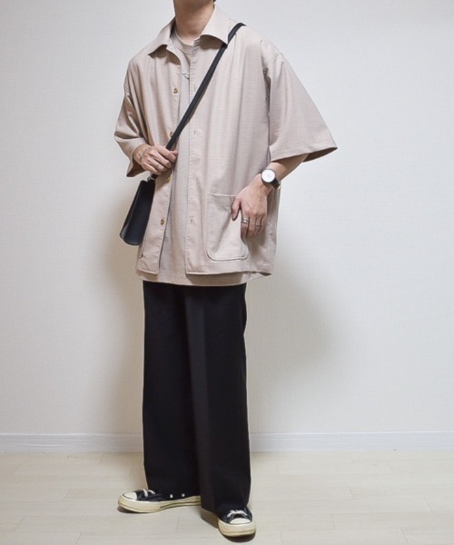 INTER FACTORY（インターファクトリー）の「ファッションインフルエンサー たいが - クルーネックオーバーサイズTシャツ　made in INTER FACTORY（Tシャツ/カットソー・メンズ・ホワイト/ブラック/ベージュ・MEDIUM/LARGE）」の20枚目の写真