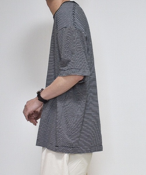 INTER FACTORY（インターファクトリー）の「ファッションインフルエンサー たいが - クルーネックオーバーサイズTシャツ　made in INTER FACTORY（Tシャツ/カットソー・メンズ・ホワイト/ブラック/ベージュ・MEDIUM/LARGE）」の14枚目の写真