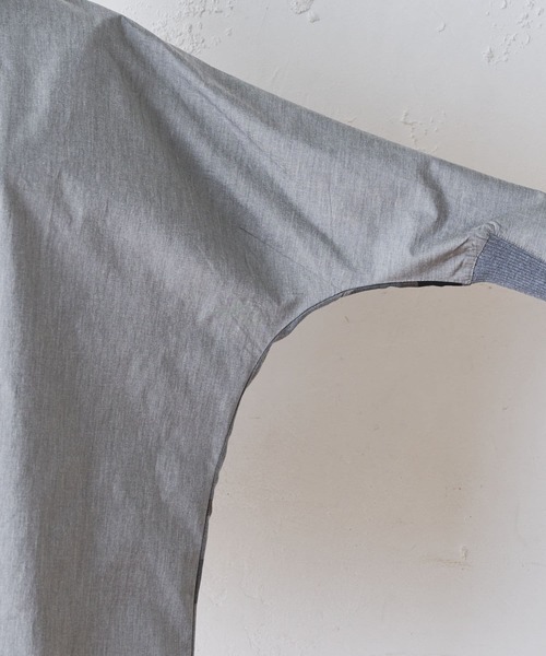 BEARDSLEY（ビアズリー）の「セットアップでパンツが揃う バックチェックシャツTシャツ（Tシャツ/カットソー・レディース・ネイビー/グレー・FREE）」の9枚目の写真