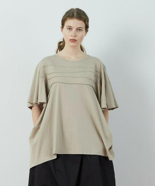 FRAPBOIS（フラボア）の「ピンカット カットソー（Tシャツ/カットソー・レディース・ベージュ/エメラルド・1）」の22枚目の写真