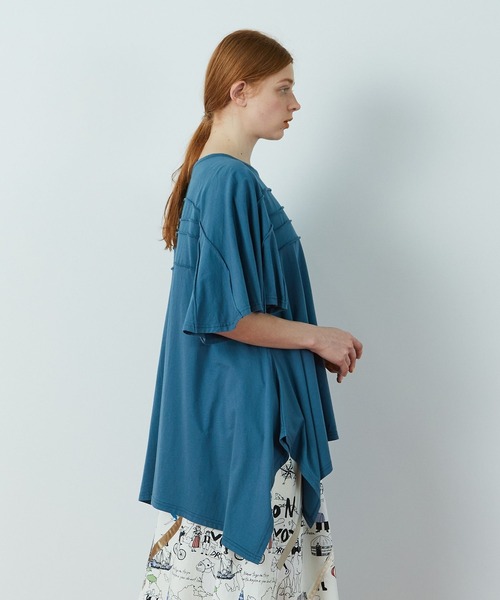 FRAPBOIS（フラボア）の「ピンカット カットソー（Tシャツ/カットソー・レディース・ベージュ/エメラルド・1）」の3枚目の写真