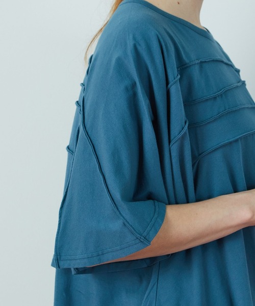 FRAPBOIS（フラボア）の「ピンカット カットソー（Tシャツ/カットソー・レディース・ベージュ/エメラルド・1）」の8枚目の写真