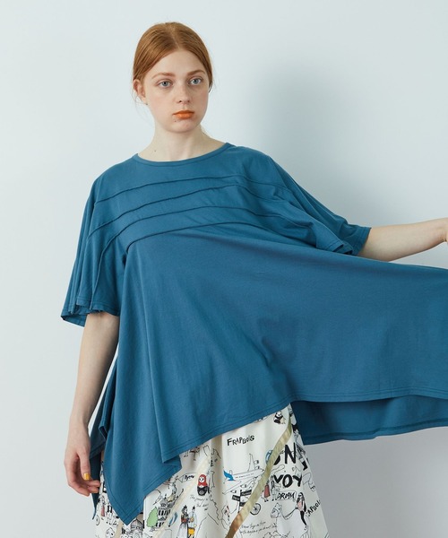 FRAPBOIS（フラボア）の「ピンカット カットソー（Tシャツ/カットソー・レディース・ベージュ/エメラルド・1）」の13枚目の写真