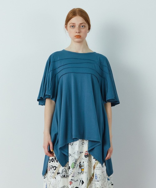 FRAPBOIS（フラボア）の「ピンカット カットソー（Tシャツ/カットソー・レディース・ベージュ/エメラルド・1）」の11枚目の写真