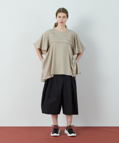 FRAPBOIS（フラボア）の「ピンカット カットソー（Tシャツ/カットソー・レディース・ベージュ/エメラルド・1）」の9枚目の写真