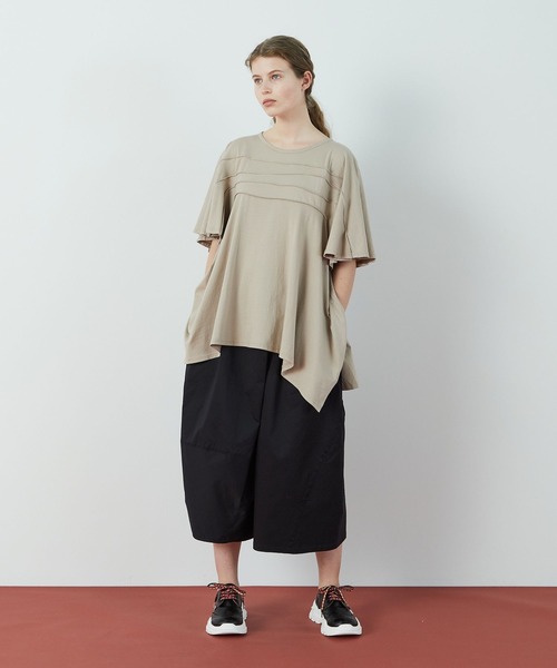 FRAPBOIS（フラボア）の「ピンカット カットソー（Tシャツ/カットソー・レディース・ベージュ/エメラルド・1）」の14枚目の写真