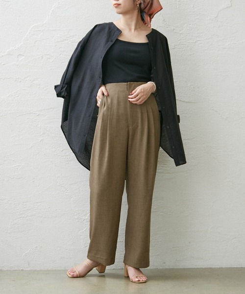 Omekashi（オメカシ）の「ダブルタックパンツ（その他パンツ・レディース・ベージュ/オリーブ/ブラック・36/38）」の19枚目の写真