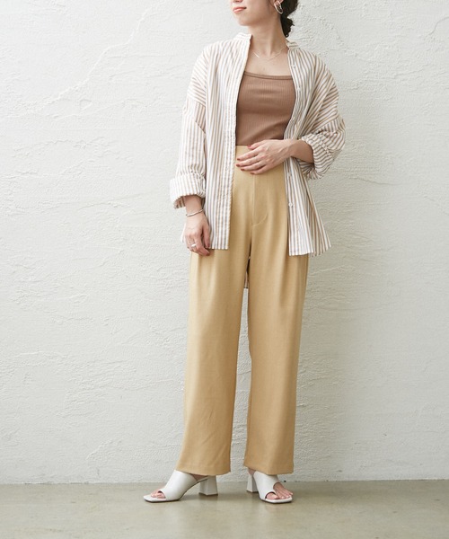 Omekashi（オメカシ）の「ダブルタックパンツ（その他パンツ・レディース・ベージュ/オリーブ/ブラック・36/38）」の14枚目の写真